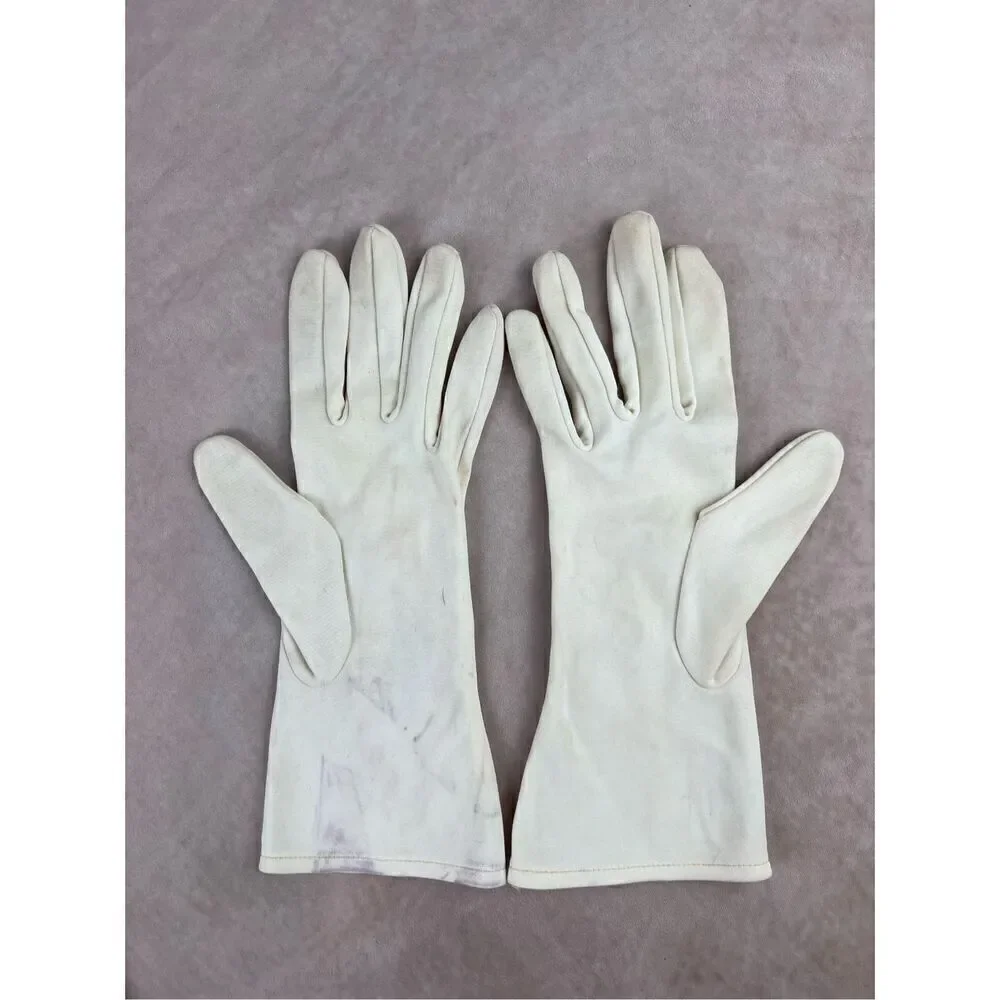 Vintage 1930s 1940s Style White Gloves